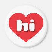 Hawaii rood hart - Ik hou van hem Magneet (Voorkant)