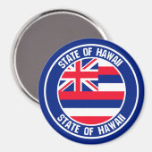 Hawaii Round Emblem Magneet (Voorkant / Achterkant)