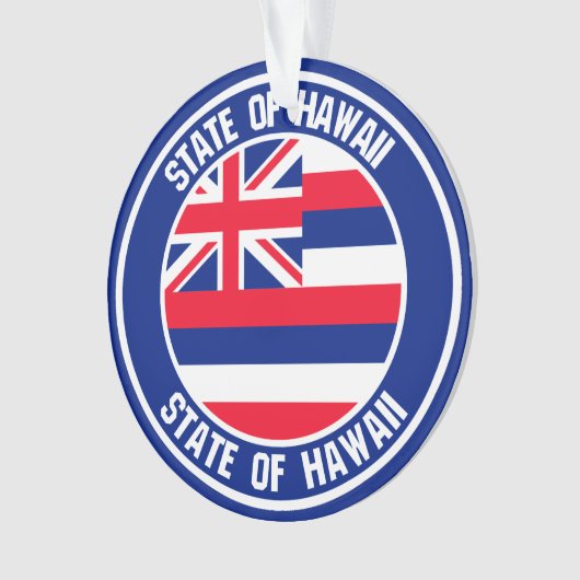 Hawaii Round Emblem Ornament (voorkant)