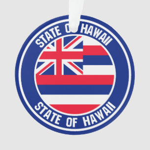 Hawaii Round Emblem Ornament