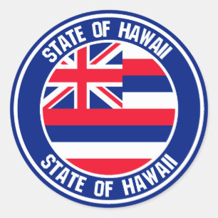 Hawaii Round Emblem Ronde Sticker