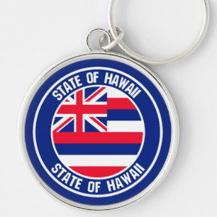 Hawaii Round Emblem Sleutelhanger