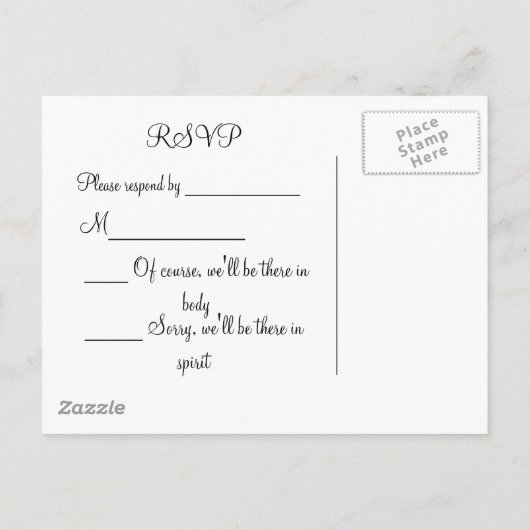 Hawaii RSVP Uitnodiging Briefkaart (Achterkant)