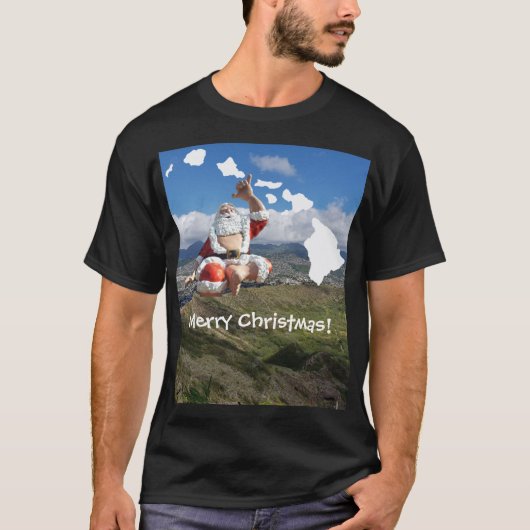 Hawaii Santa Claus en Hawaiian Islands T-shirt (Voorkant)