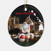 Hawaii Santa- en Hawaii-eilanden Keramisch Ornament (Links)