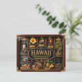 Hawaii-schaduwdoos 3D figuur staat Briefkaart (Staand voorkant)