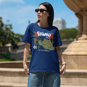 Hawaii Schattige Tropische Zeeschildpad T-shirt