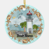 Hawaii Schelpen Vuurtoren Ornament (Voorkant)
