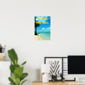 Hawaii Schilderachtig Tropisch strand Poster (Thuiskantoor)
