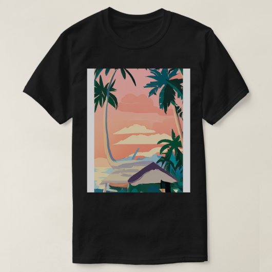 Hawaii schilderij 1 t-shirt (Design voorkant)