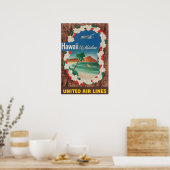 Hawaii Schilderij Hawaiaanse Kunstprint Verenigde  Poster (Keuken)
