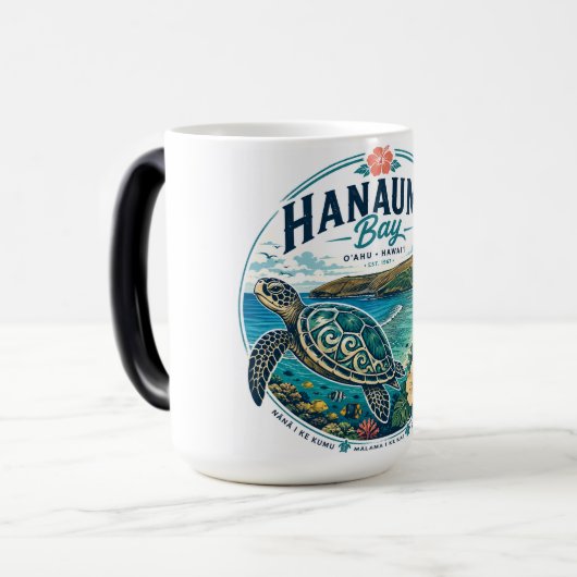 Hawaii Schildpad Magische Mok (Voorkant links)