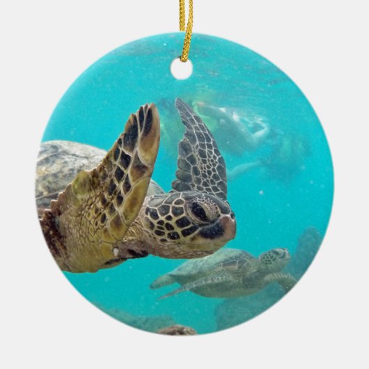 Hawaii Schildpadden Keramisch Ornament (Voorkant)