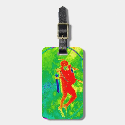 Hawaii Scuba Diver Bagagelabel (Voorkant verticaal)