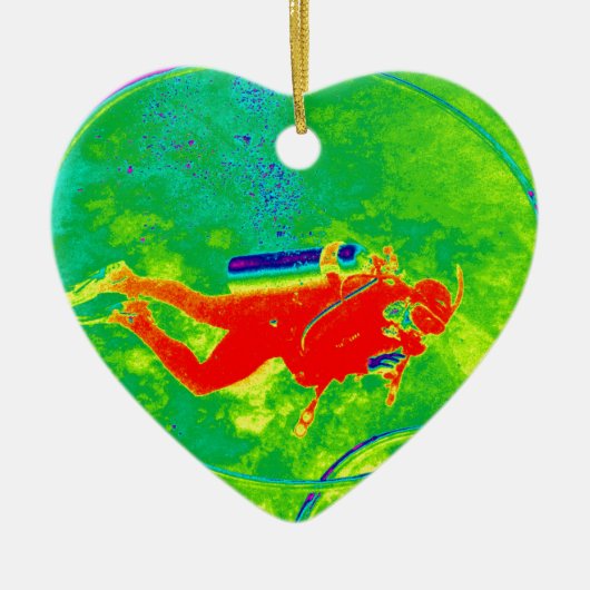 Hawaii Scuba Diver Keramisch Ornament (Voorkant)