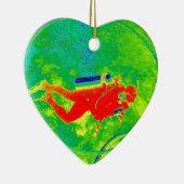 Hawaii Scuba Diver Keramisch Ornament (Rechts)