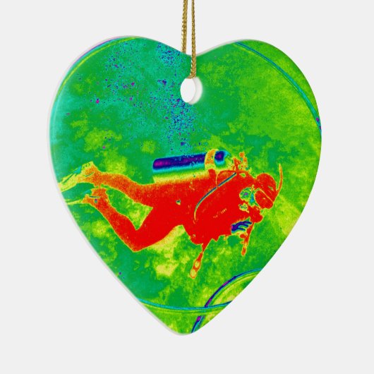 Hawaii Scuba Diver Keramisch Ornament (Rechts)