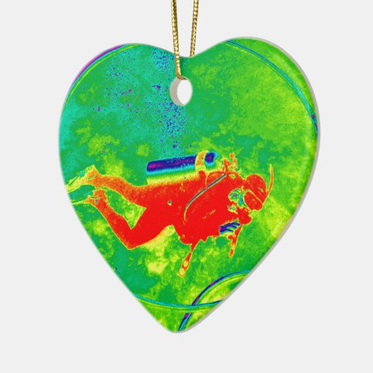 Hawaii Scuba Diver Keramisch Ornament (Links)