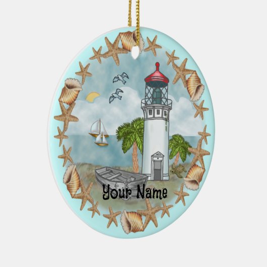 Hawaii Shells Lighthouse Ornament (Rechts)