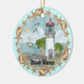 Hawaii Shells Lighthouse Ornament (Links)