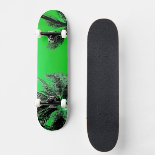 Hawaii skateboard, groen persoonlijk skateboard (Voorkant)