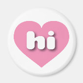 Hawaii Solid Pink Heart - liefde Magneet (Voorkant)