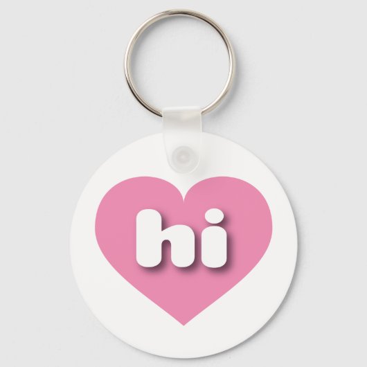 Hawaii Solid Pink Heart - liefde Sleutelhanger (Voorkant)