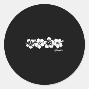 Hawaii Souvenir Hibiscus Bloem Hawaiaanse Meisjes Ronde Sticker