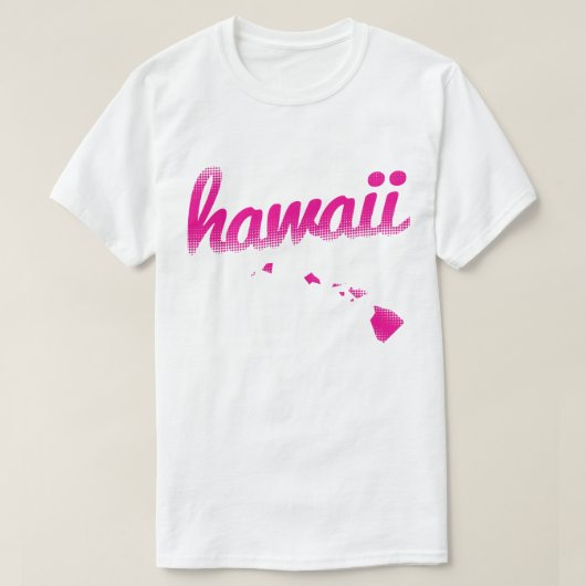 Hawaii-staat in roze t-shirt (Design voorkant)