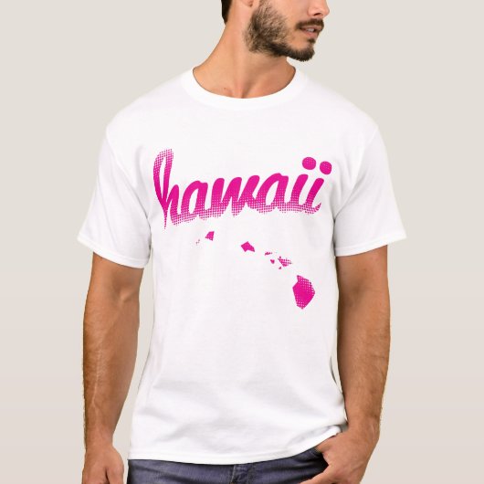 Hawaii-staat in roze t-shirt (Voorkant)