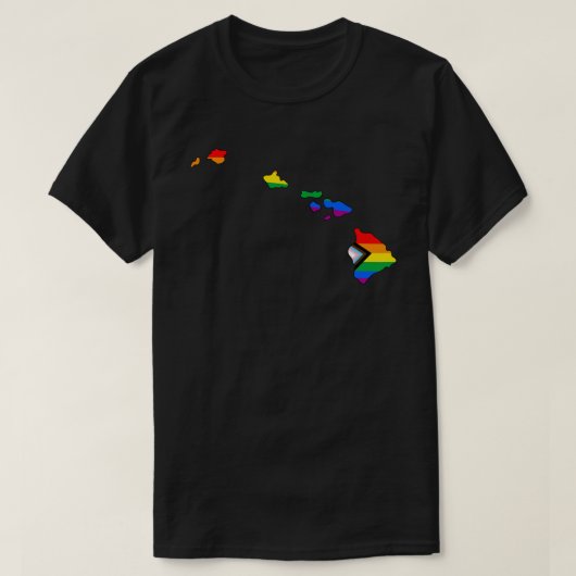 Hawaii Staats trots LGBTQ Progress Pride T-shirt (Design voorkant)