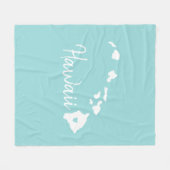 Hawaii staatskaart liefde thuis fleece deken (Voorkant (Horizontaal))