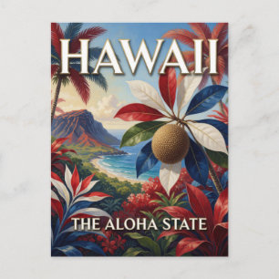 Hawaii Staatstrots 🌺 Tropische Hibiscus Bloemen Briefkaart