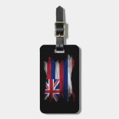 Hawaii staatsvlag penseelstreek, Hawaii vlag Bagagelabel (Voorkant verticaal)