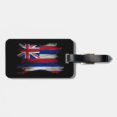Hawaii staatsvlag penseelstreek, Hawaii vlag Bagagelabel (Achterkant horizontaal)