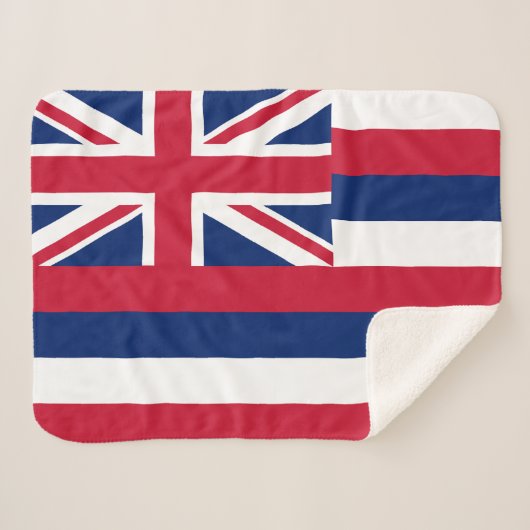 Hawaii Staatsvlag Sherpa Deken (Voorkant (horizontaal))