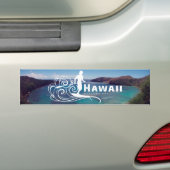 Hawaii Stand Up Paddle en Hanauma Bay Bumpersticker (Op auto)