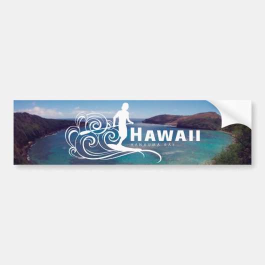 Hawaii Stand Up Paddle en Hanauma Bay Bumpersticker (Voorkant)