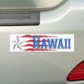 Hawaii Star en Stripes Bumpersticker (Op auto)