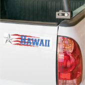 Hawaii Star en Stripes Bumpersticker (Op Truck)