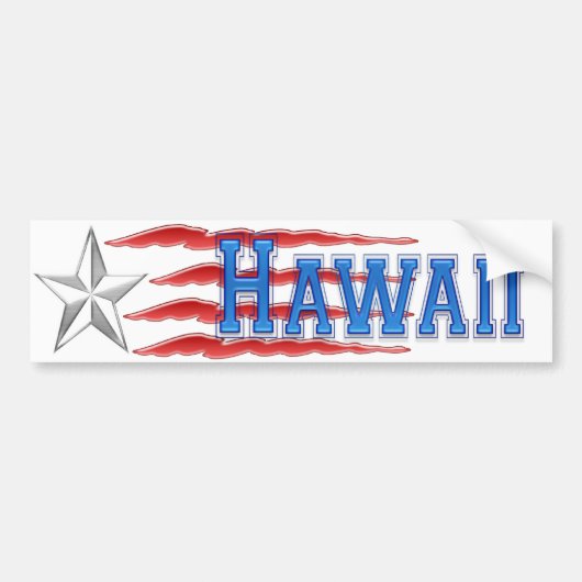 Hawaii Star en Stripes Bumpersticker (Voorkant)