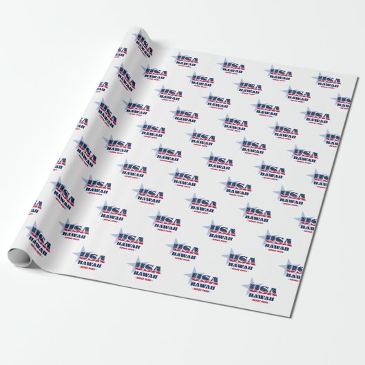 Hawaii Stars and Stripes State Cadeaupapier (Uitgerold)