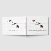 Hawaii State Bestemming Rustieke Bruiloft Monogram Gastenboek (Volledig)