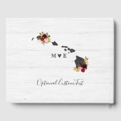 Hawaii State Bestemming Rustieke Bruiloft Monogram Gastenboek (Achterkant)
