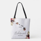 Hawaii State Bestemming Rustieke Bruiloft Monogram Tote Bag (Achterkant)
