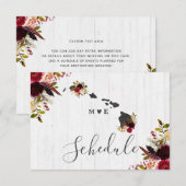 Hawaii State Bestemming Rustieke Trouwdatum Kaart (Voorkant / Achterkant)