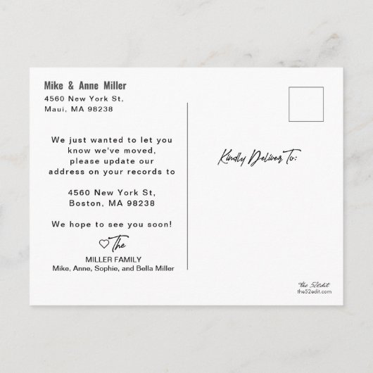 Hawaii State Destination Moving Notice Uitnodiging Briefkaart (Achterkant)