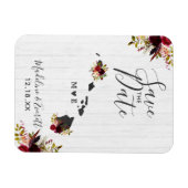 Hawaii State Destination Rustic Save the Date Magneet (Horizontaal)