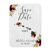 Hawaii State Destination Rustic Save the Date Magneet (Verticaal)