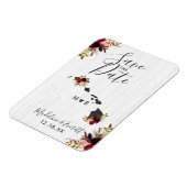 Hawaii State Destination Rustic Save the Date Magneet (Linkerzijde)